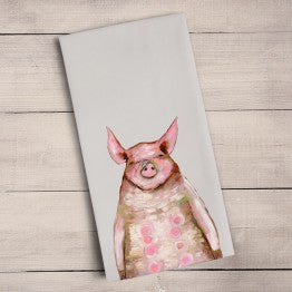 Four Piggies in a Row Tea Towel-Greenbox-The Bugs Ear