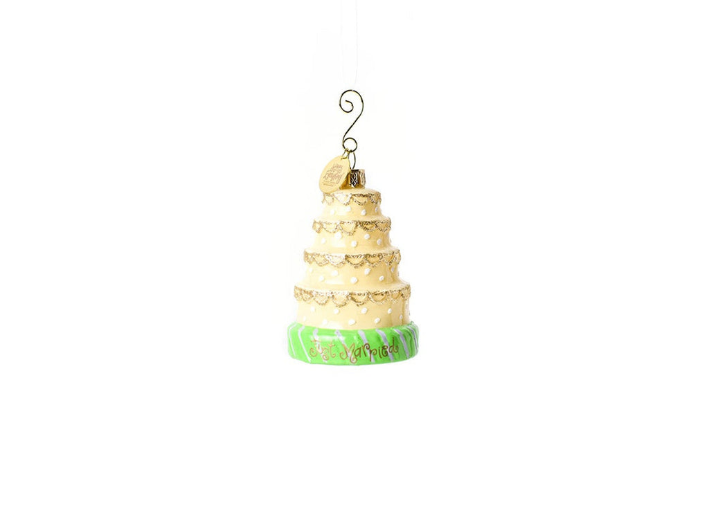Happy Everything Wedding Cake Shaped Ornament-Happy Everything-The Bugs Ear