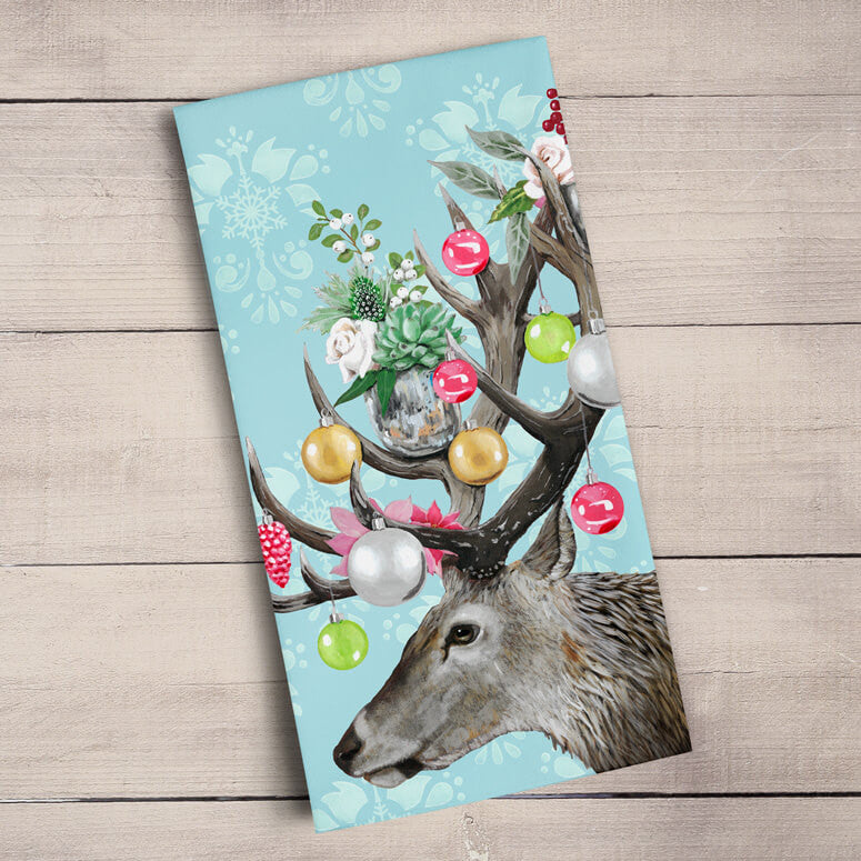 Ornamental Deer Tea Towels-Greenbox-The Bugs Ear