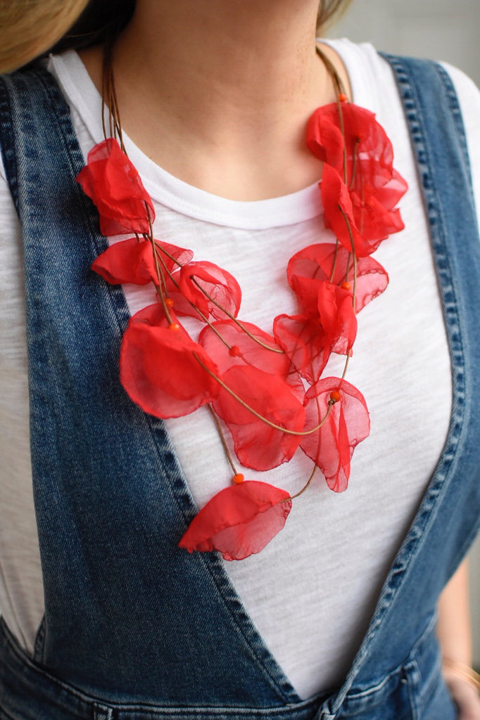 RUSH Red Petal Necklace-Rush-The Bugs Ear