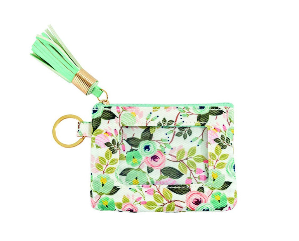 ID Wallet Peach Floral-Mary Square-The Bugs Ear