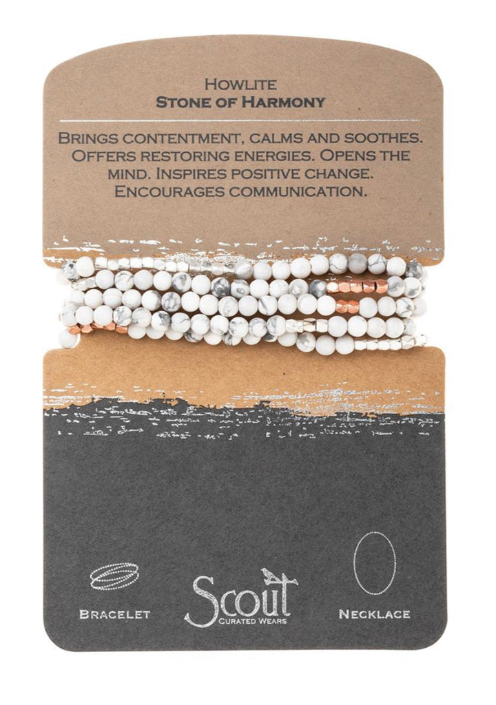 Howlite Stone of Harmony Necklace Bracelet-Scout Curated Wears-The Bugs Ear