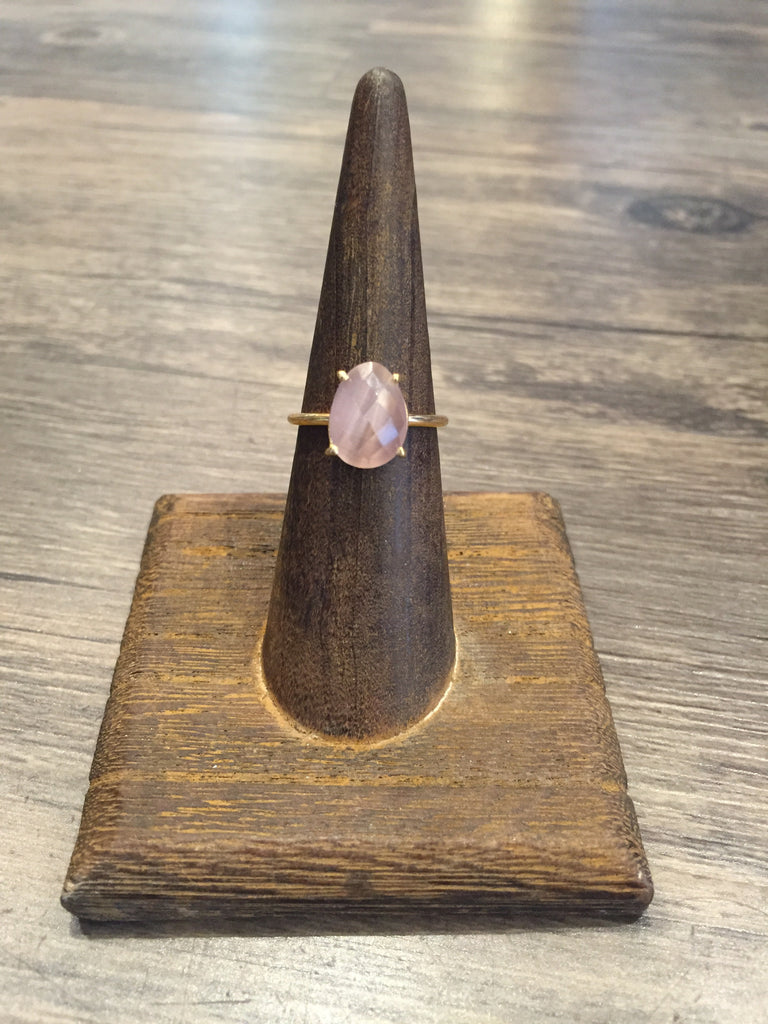 It Fits Freeform Gemstone Ring in Dusty Rose Monalisa-Stia Couture-The Bugs Ear