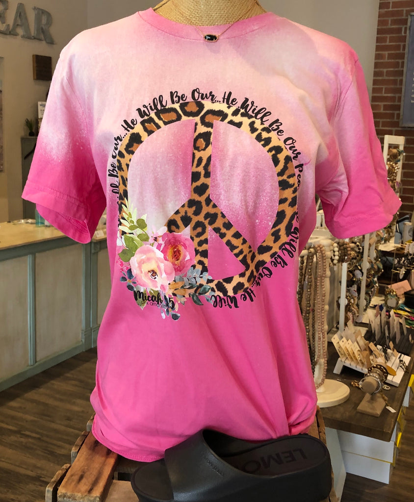 He Will Be Our Peace Tee-Pink Armadillos-The Bugs Ear