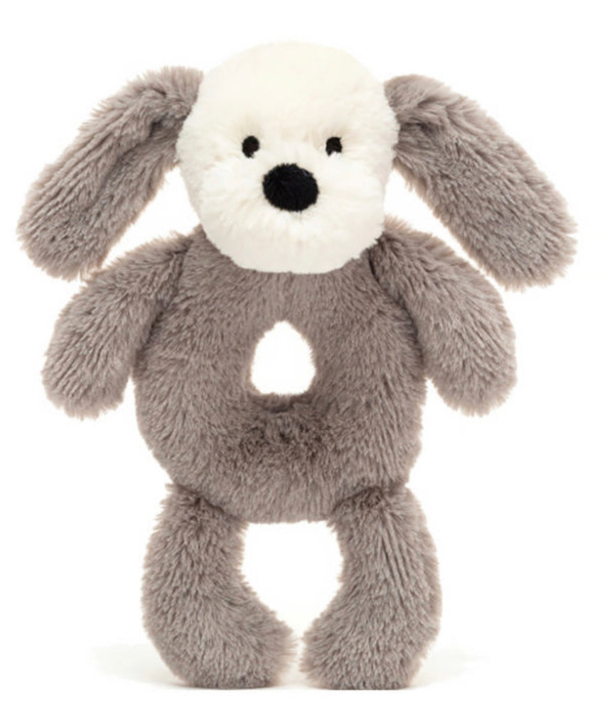 Jellycat Smudge Puppy Ring Rattle-Jellycat-The Bugs Ear