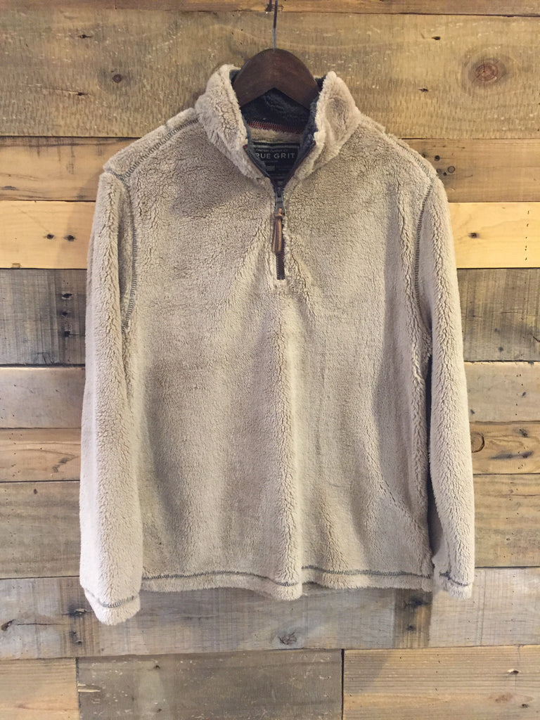 True Grit Youth Pebble Pile 1/4 Zip Pullover in Sand-True Grit-The Bugs Ear