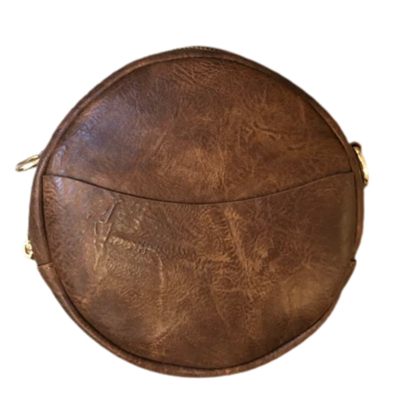 Ahdorned Round 8" Leather Bag-Ahdorned-The Bugs Ear