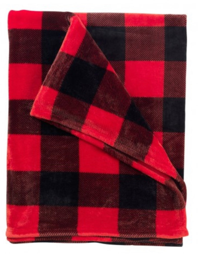 Red Buffalo Check Blanket-Viv and Lou-The Bugs Ear