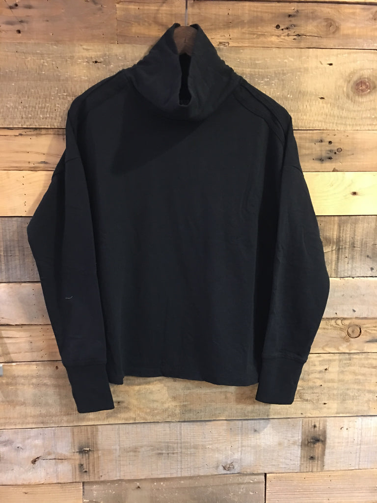 The Tagore Funnel Neck Pullover in True Black-Sundays-The Bugs Ear