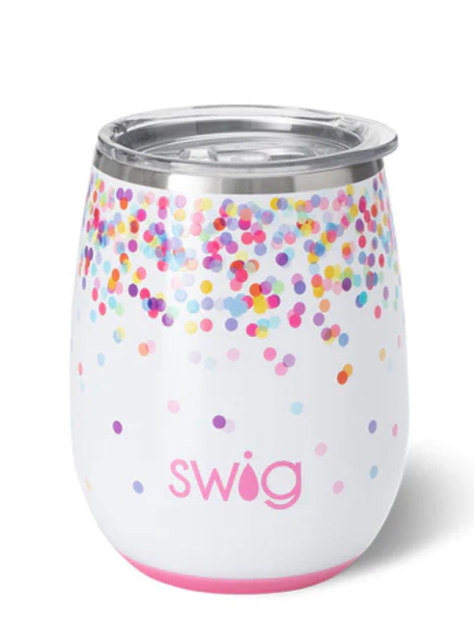 Swig 14 oz Stemless Wine Cup in Confetti-Swig-The Bugs Ear