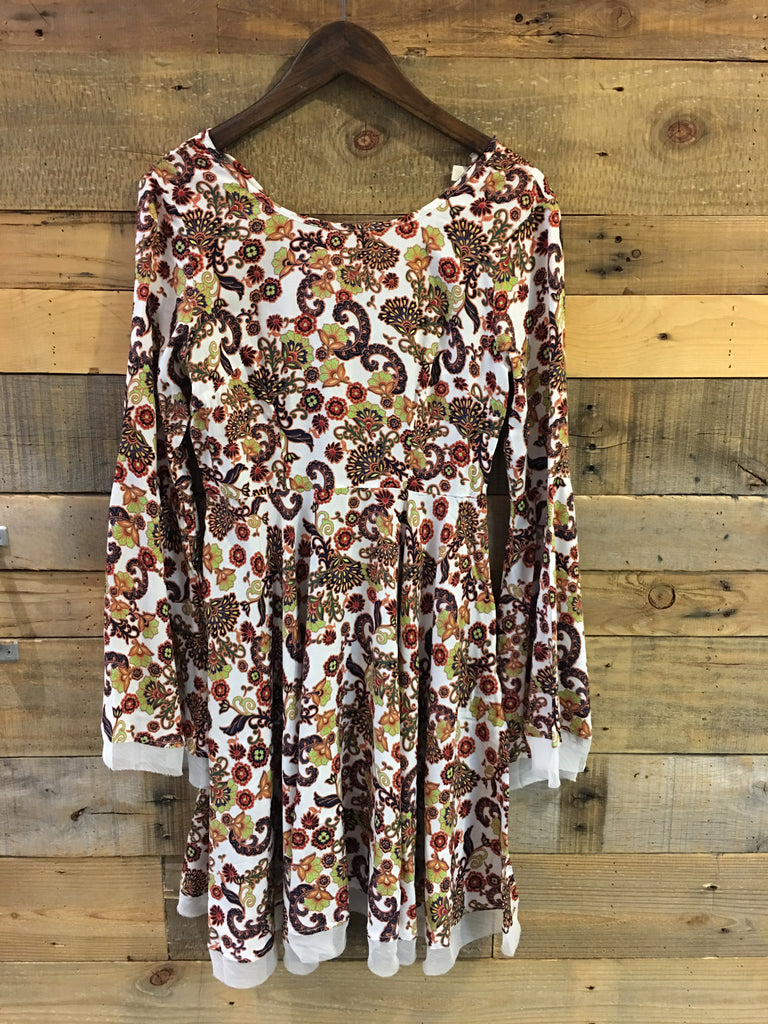 Laura Bell Sleeve Floral Print Dress-Aryeh-The Bugs Ear