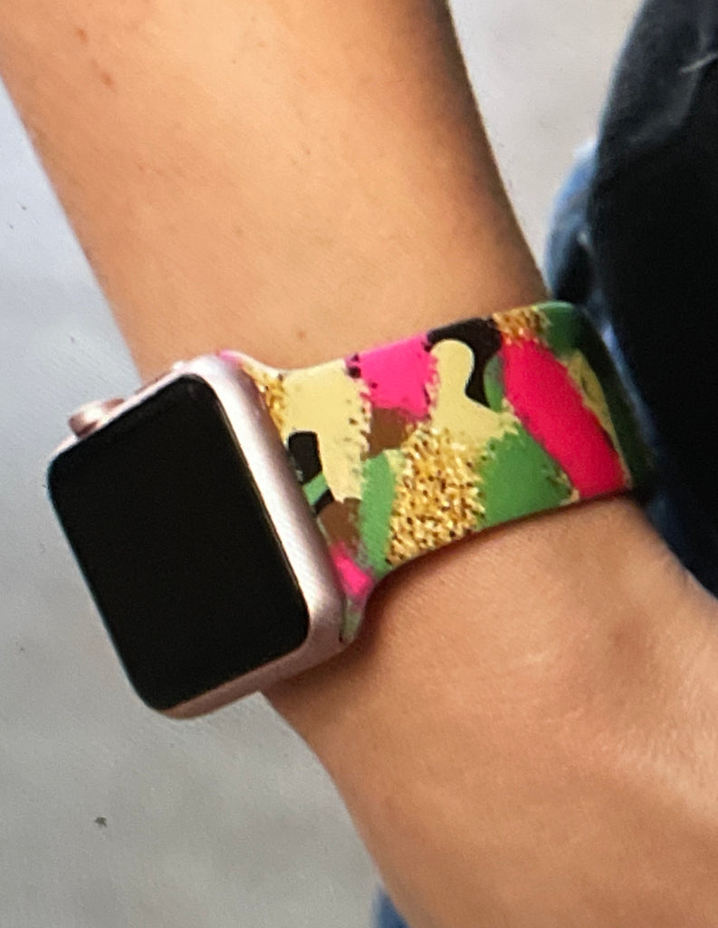 Pink and Gold Camouflage Apple Watch Band-Thomas and Lee Company-The Bugs Ear