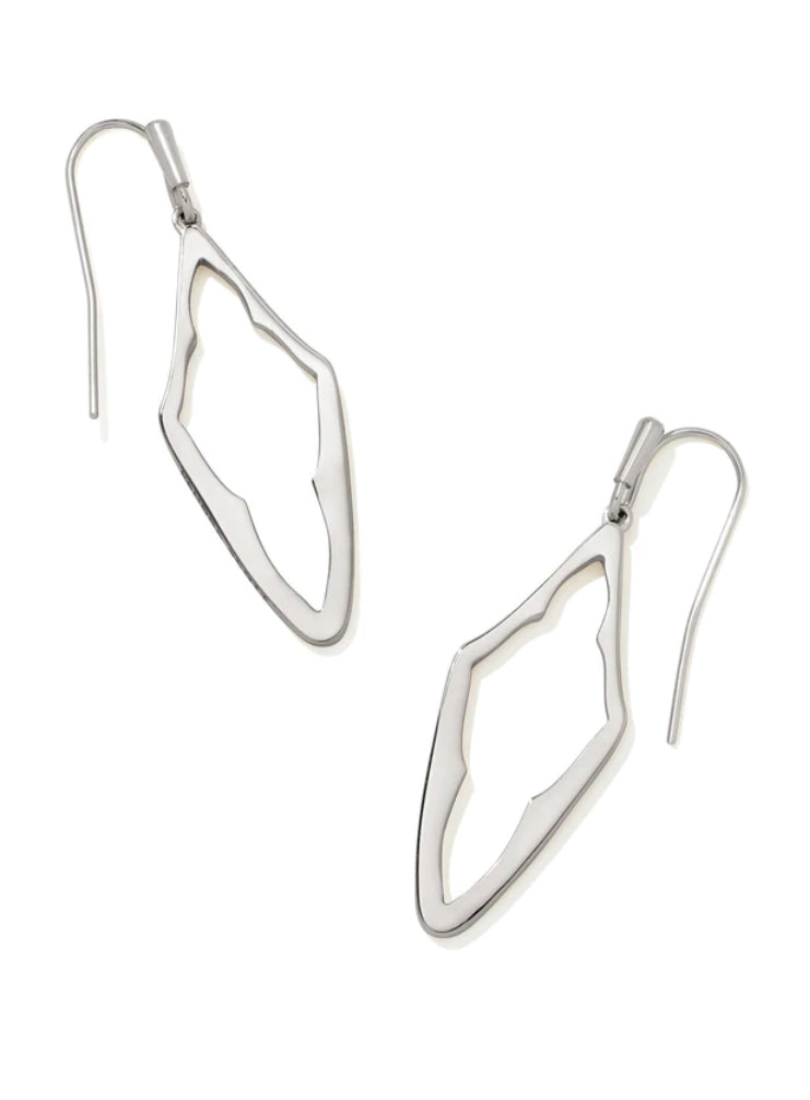 Kendra Scott Elongated Abbie Open Frame Earring in Silver-Kendra Scott-The Bugs Ear