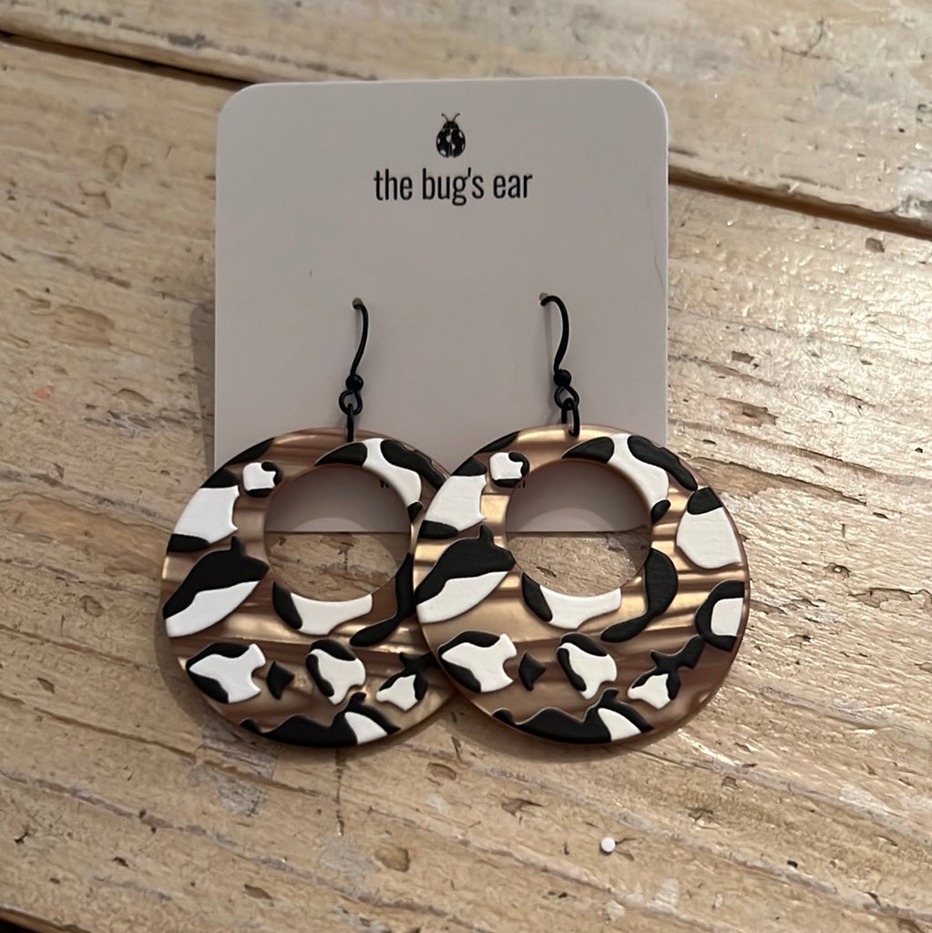 Round Leopard Earrings-AIRYELLE DESIGNS-The Bugs Ear