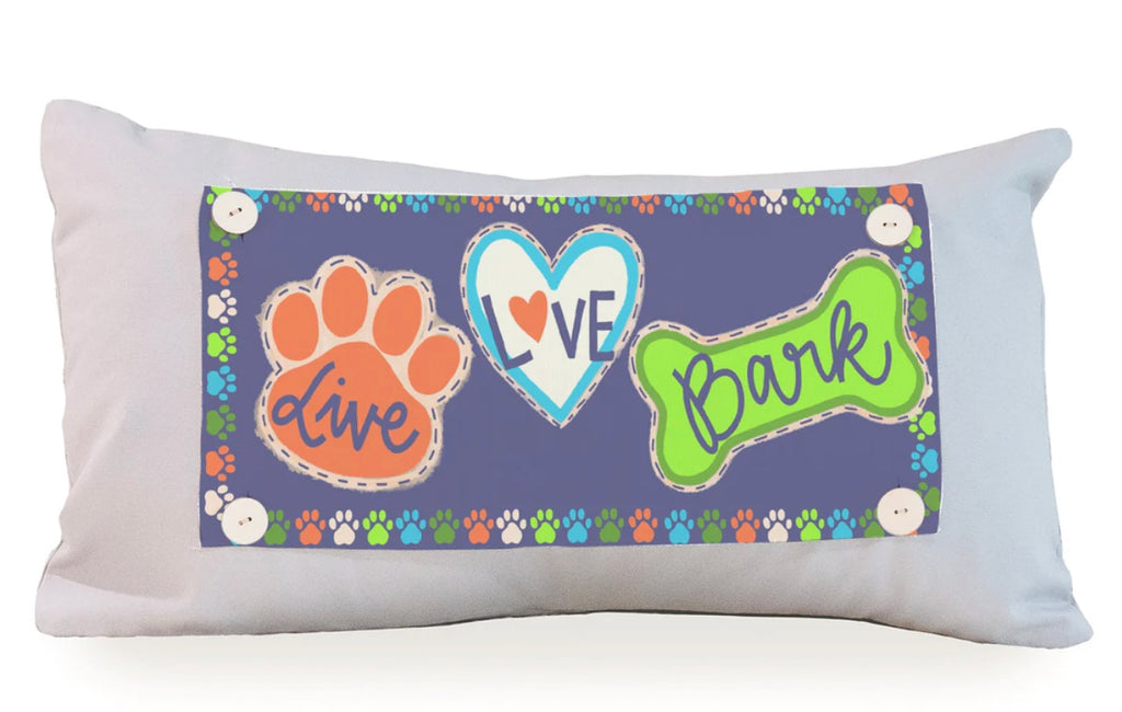 Live Love Bark Lumbar Pillow Swap-LuckyBird-The Bugs Ear