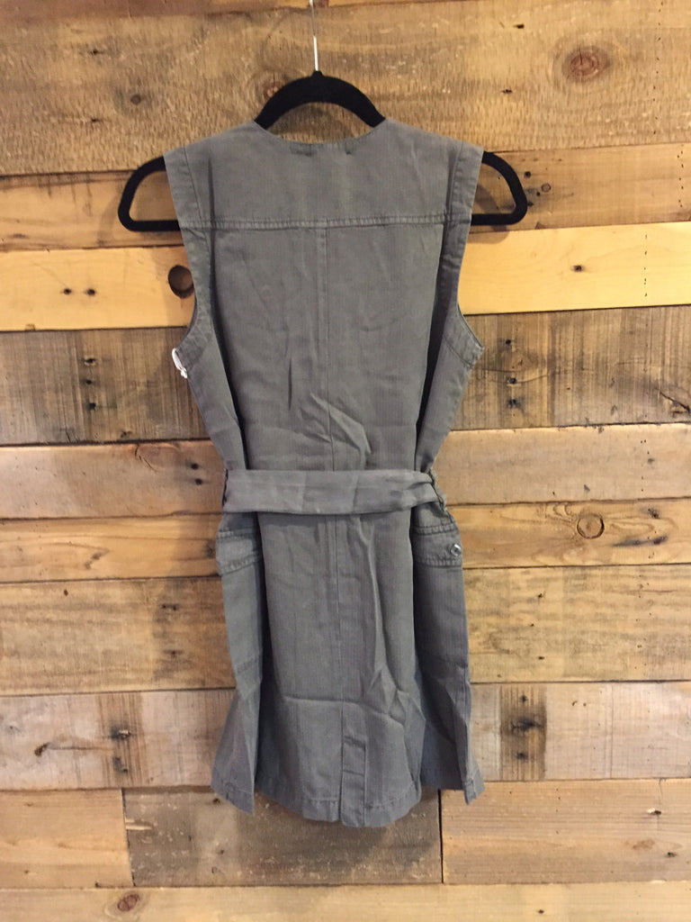 Clandon Sleeveless Shirt Dress in Spruce-On The Road-The Bugs Ear