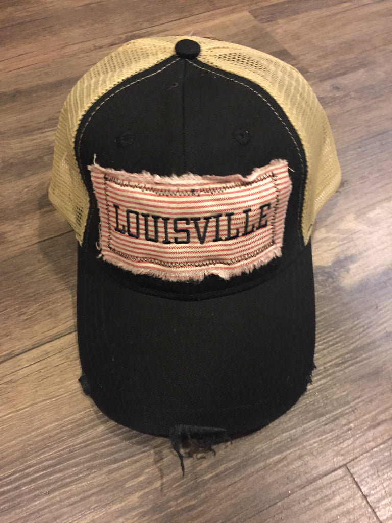 Boho Trucker Hat Louisville Stripe-Genevieve Gail-The Bugs Ear