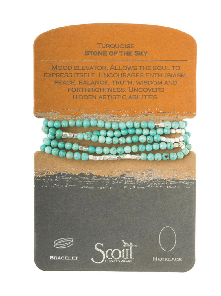 Turquoise silver Stone of the Sky Necklace Bracelet-Scout Curated Wears-The Bugs Ear