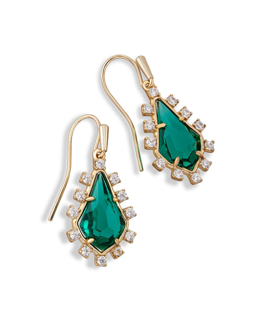 Kendra Scott Juniper Earrings in Clear Emerald-Kendra Scott-The Bugs Ear