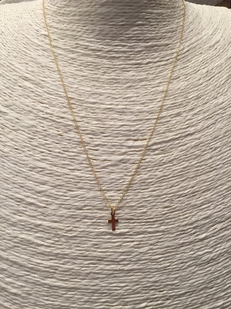 Tiny Cross Gold Necklace-Fashionable-The Bugs Ear