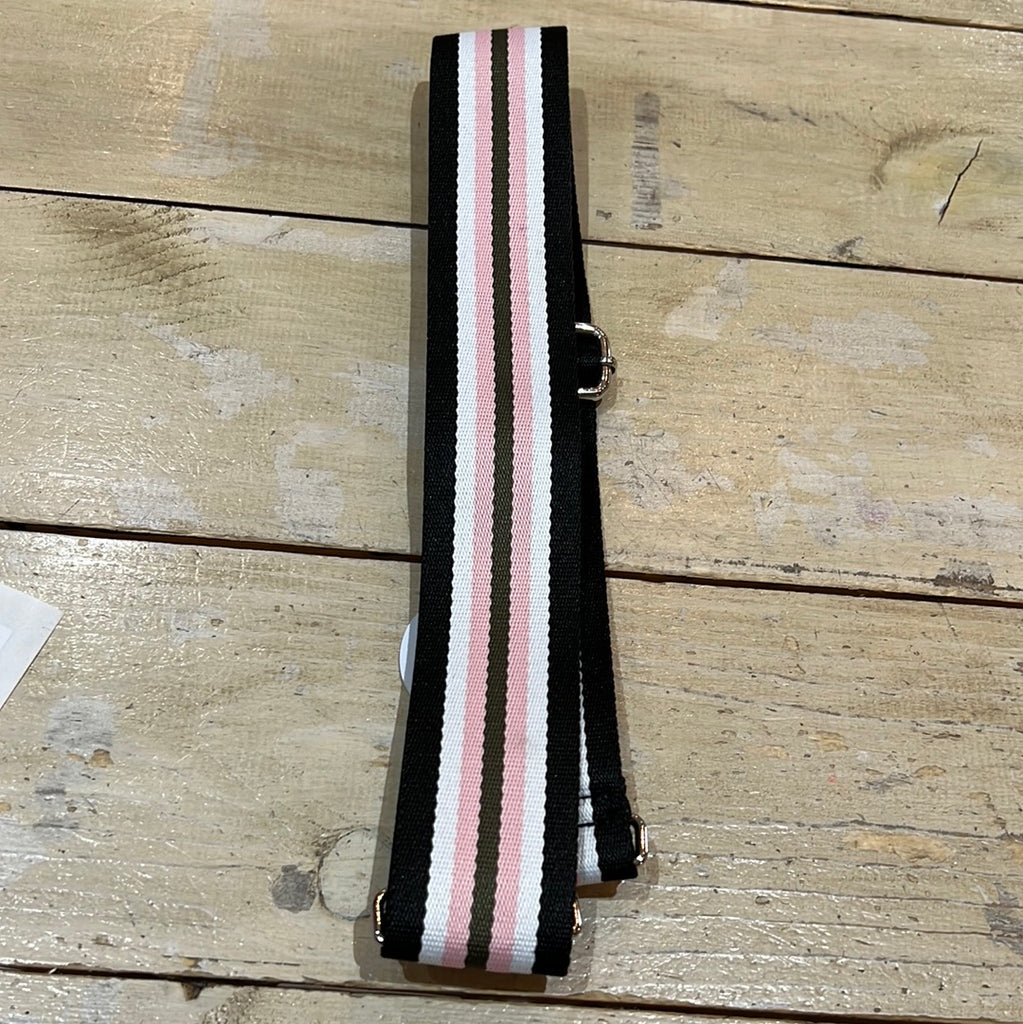 Ahdorned Black Pink White Stripe Strap-Ahdorned-The Bugs Ear