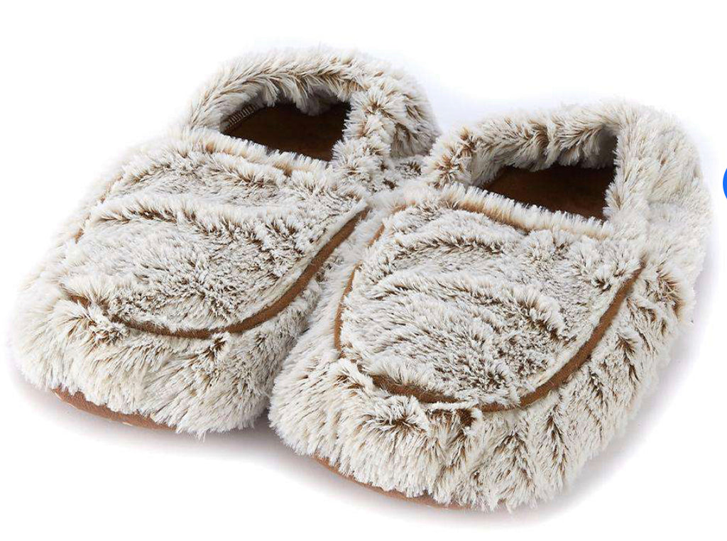 Warmies Marshmallow Brown Slippers-Warmies-The Bugs Ear