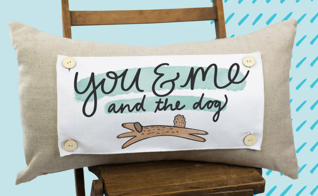 You and Me and the Dog Lumbar Pillow Swap-LuckyBird-The Bugs Ear
