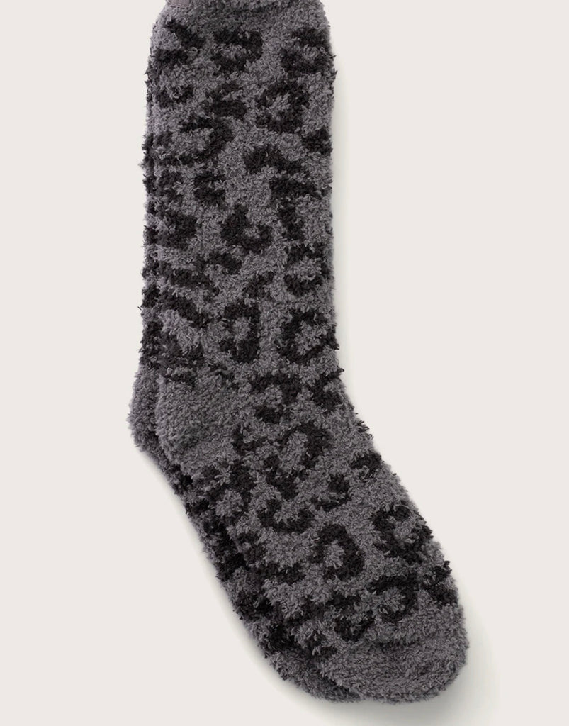 Barefoot Dreams Cozychic in the Wild Graphite Carbon Socks-Barefoot Dreams-The Bugs Ear