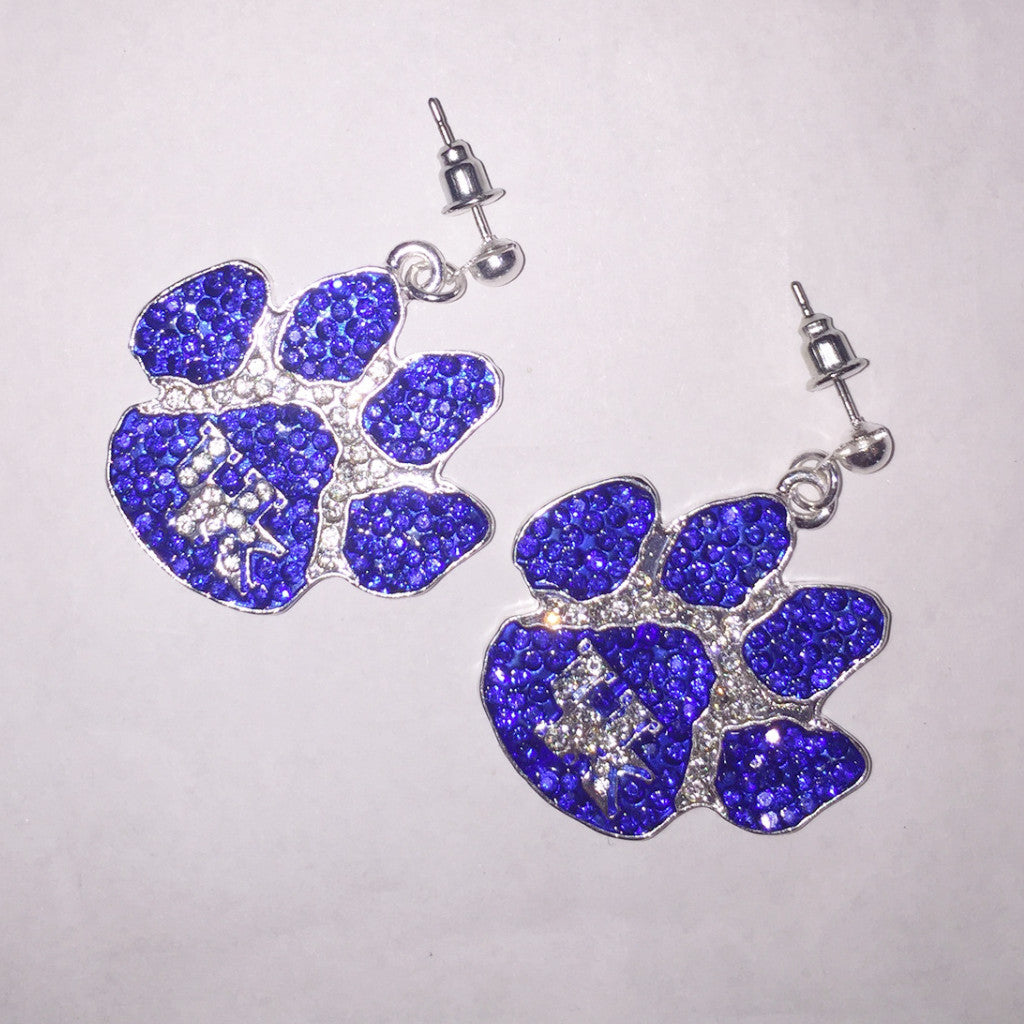 Kentucky Crystal Paw Earrings-Seasons Jewelry-The Bugs Ear