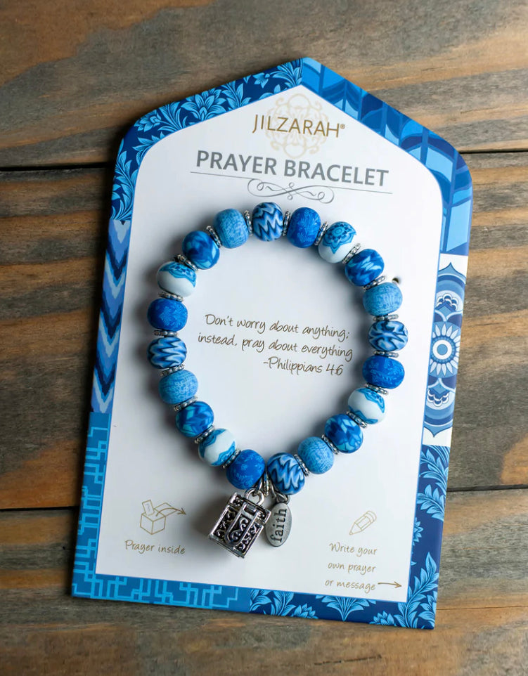 Prayer Bracelet in Porcelain Blue-Jilzarah-The Bugs Ear