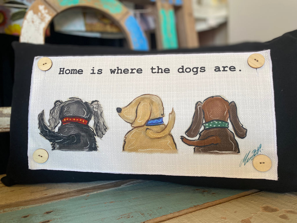 Home is Where the Dogs Are Pillow Swap-LuckyBird-The Bugs Ear