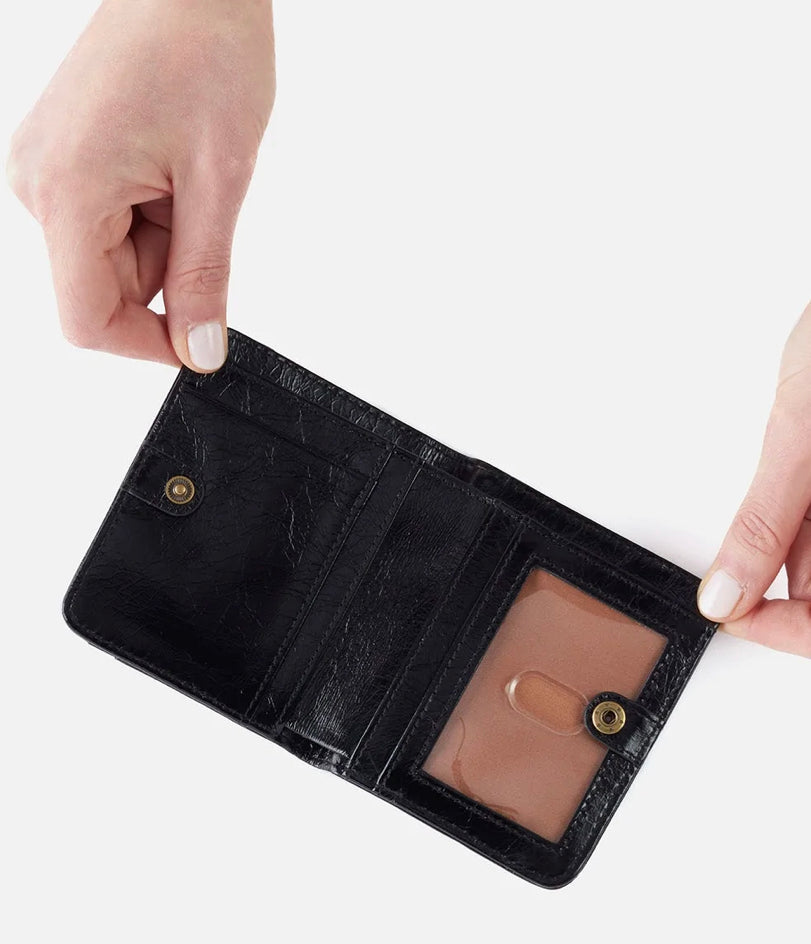 Hobo Max Mini Bifold Compact Wallet in Black-Hobo-The Bugs Ear