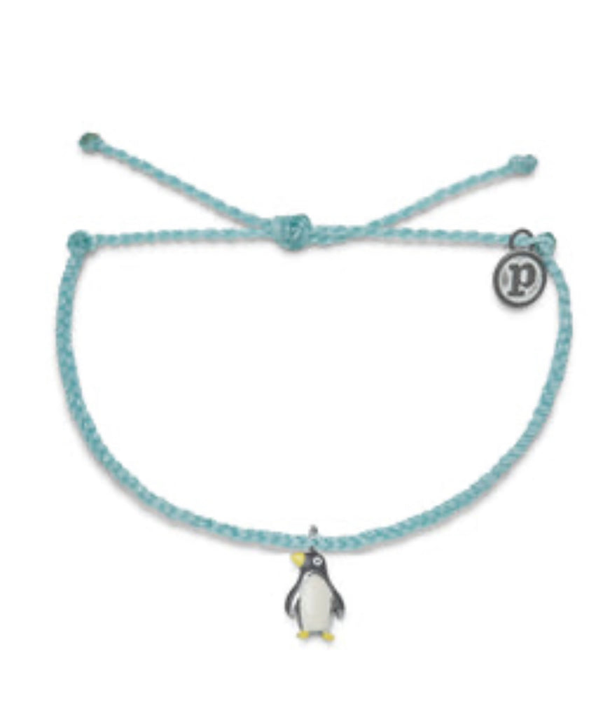 Pura Vida Silver Penguin Charm Bracelet in Ice Blue-Pura Vida-The Bugs Ear