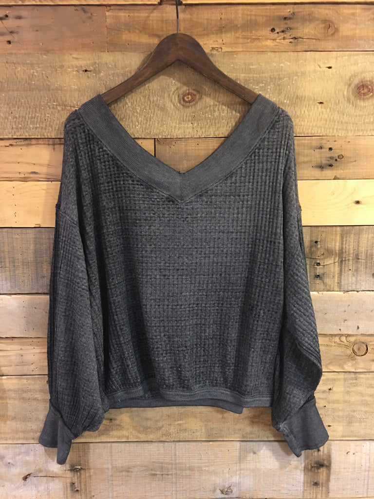 Free People South Side Thermal Black-Free People-The Bugs Ear