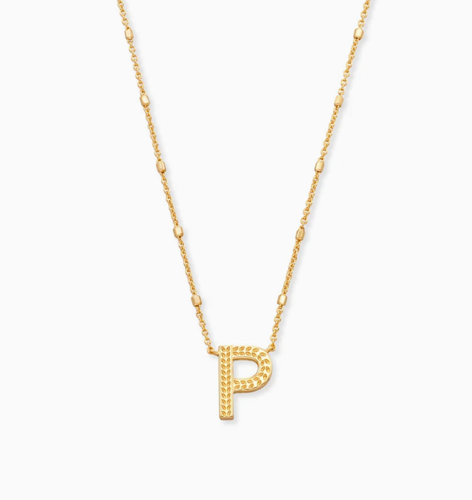 Kendra Scott Letter P Pendant Necklace-Kendra Scott-The Bugs Ear