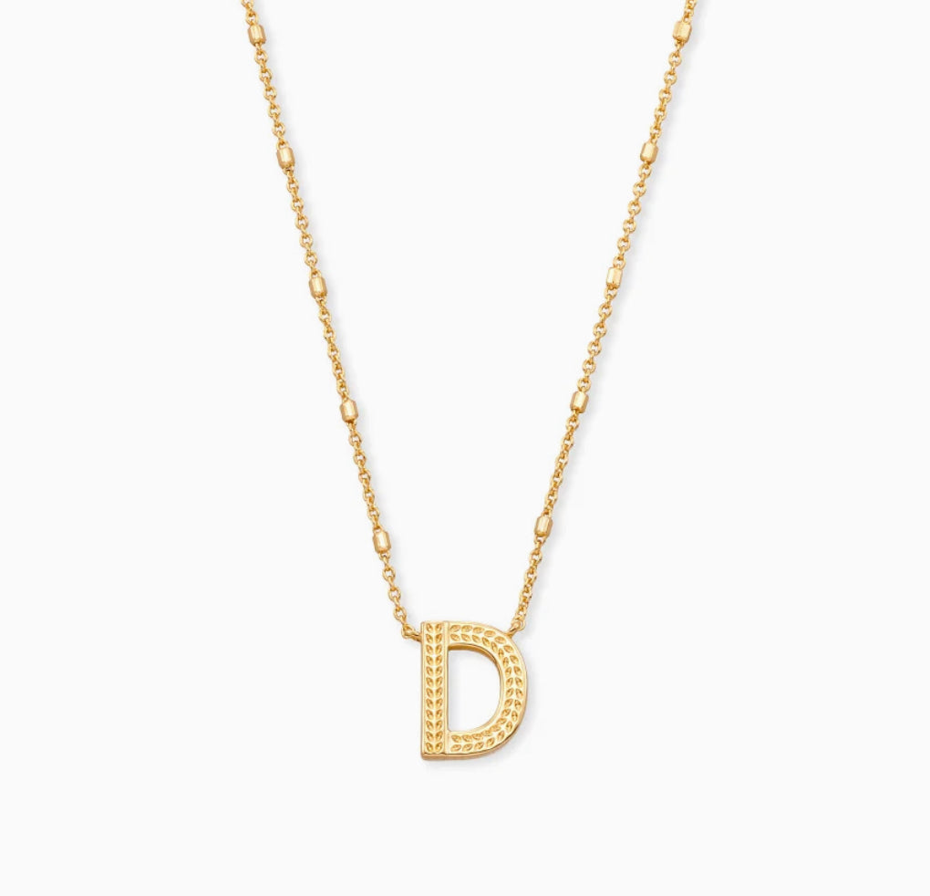 Kendra Scott Letter D Pendant Necklace In Gold-Kendra Scott-The Bugs Ear