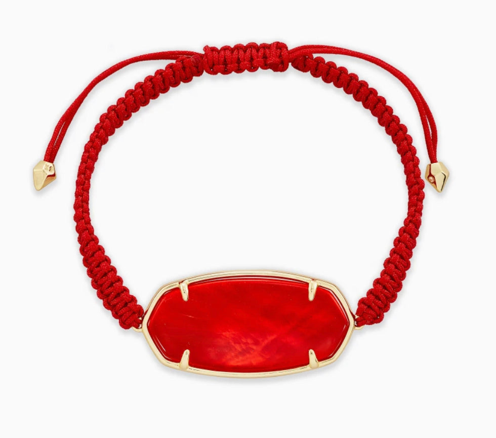 Kendra Scott Elle Gold Friendship Bracelet In Red Illusion-Kendra Scott-The Bugs Ear