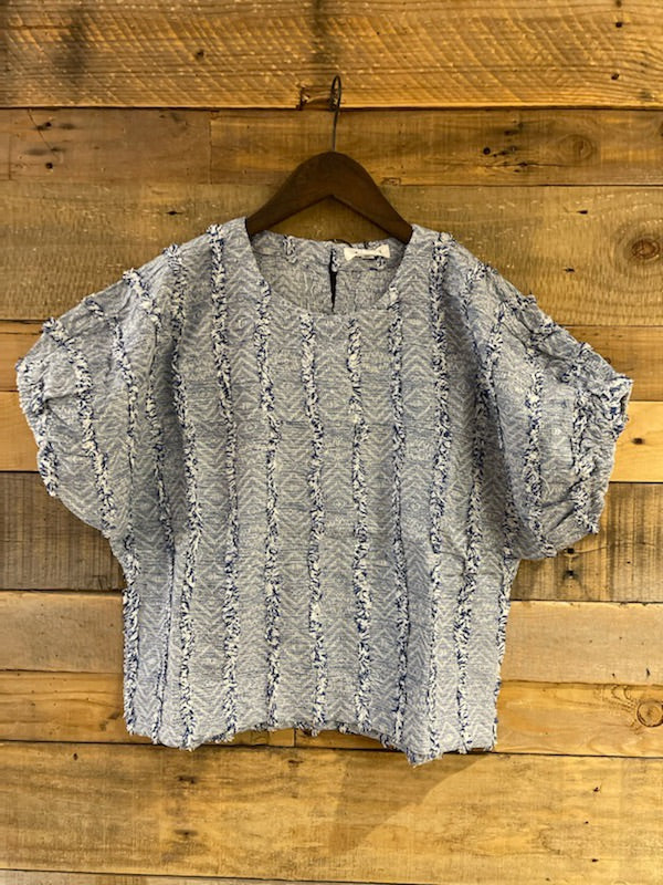 Stripe Light Blue Top-THML-The Bugs Ear