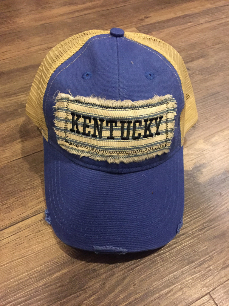 Boho Trucker Hat Kentucky Stripe-Genevieve Gail-The Bugs Ear