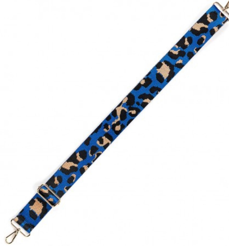 Royal Blue Leopard Crossbody Strap-Viv and Lou-The Bugs Ear