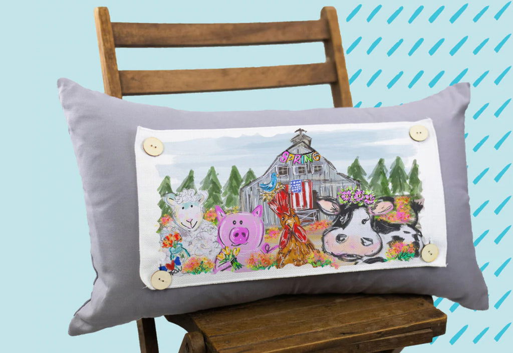 Farm Animals Pillow Swap-LuckyBird-The Bugs Ear