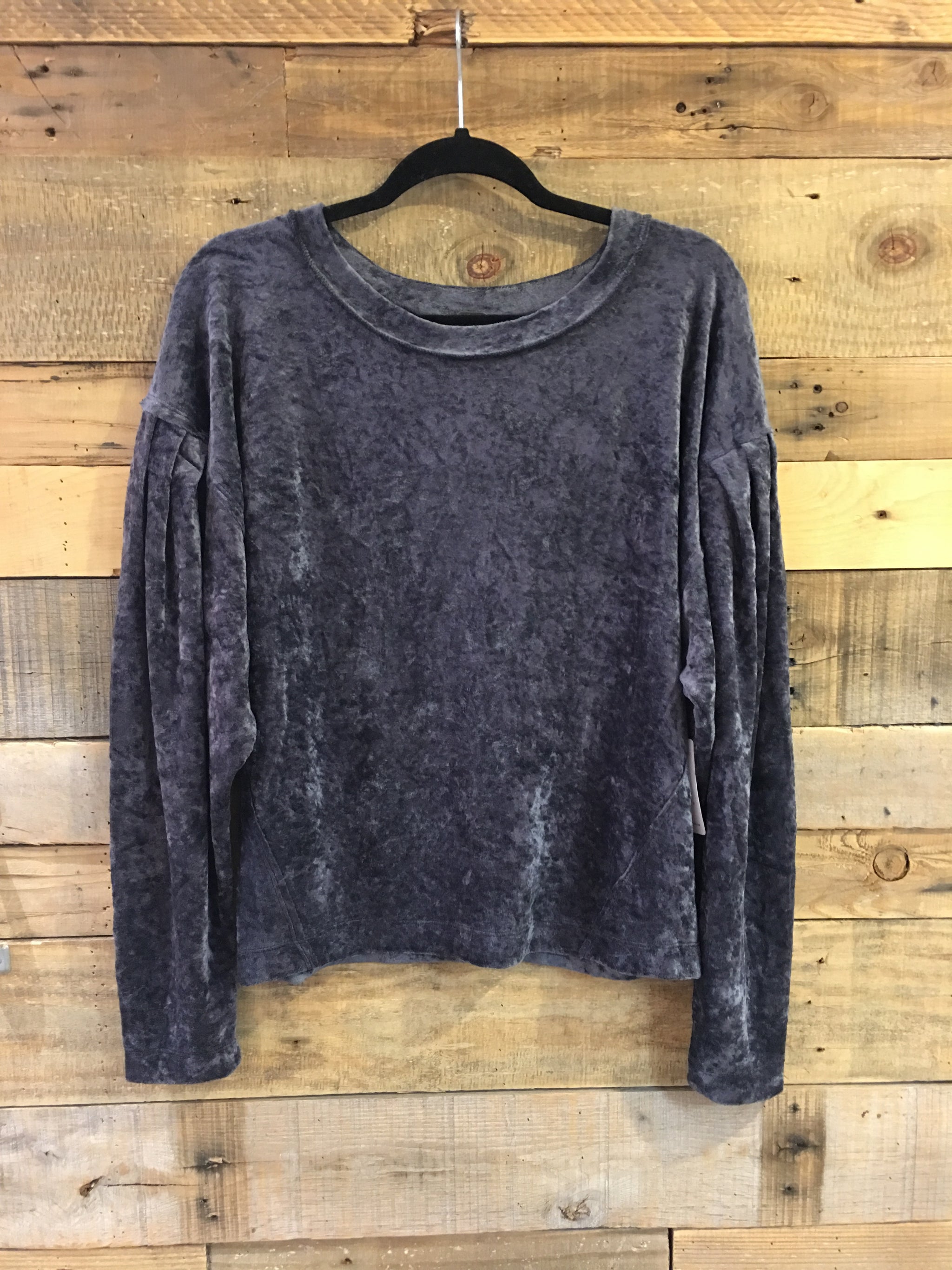 Free People Truly Yours Crushed Velvet sold Top