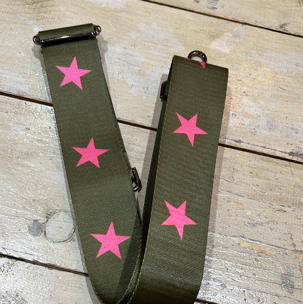 Ahdorned Army with Pink Stars Strap-Ahdorned-The Bugs Ear