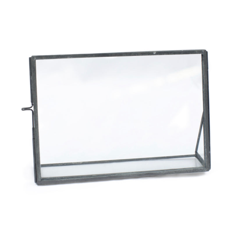 Horizontal Floating Glass Frame with Glass Stand 5”x7”-Sugarboo Designs-The Bugs Ear