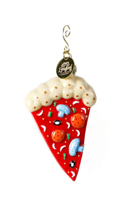Happy Everything Pizza Shaped Ornament-Coton Colors-The Bugs Ear