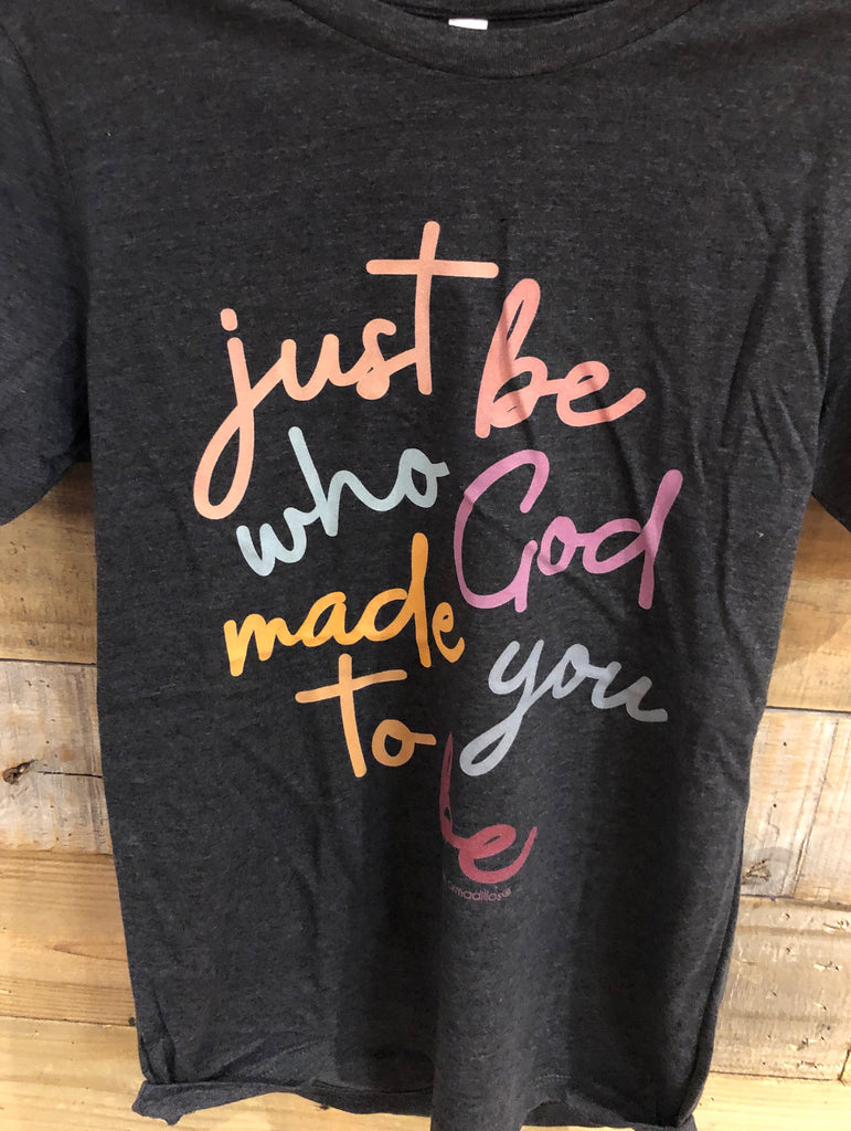 Just Be Who God Made You to Be Tee-Pink Armadillos-The Bugs Ear