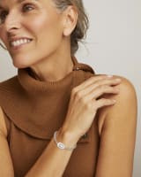 Kendra Scott Anna Silver Friendship Bracelet In Gray Illusion-Kendra Scott-The Bugs Ear