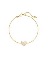 Kendra Scott Ari Heart Gold Chain Bracelet In Iridescent Drusy-Kendra Scott-The Bugs Ear