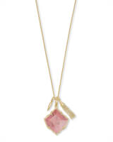 Kendra Scott Arlet Gold Pendant Necklace In Pink Rhodonite-Kendra Scott-The Bugs Ear