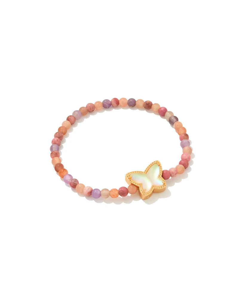 Kendra Scott Beaded Lillia Gold Stretch Bracelet In Pastel Mix-kendra Scott-The Bugs Ear